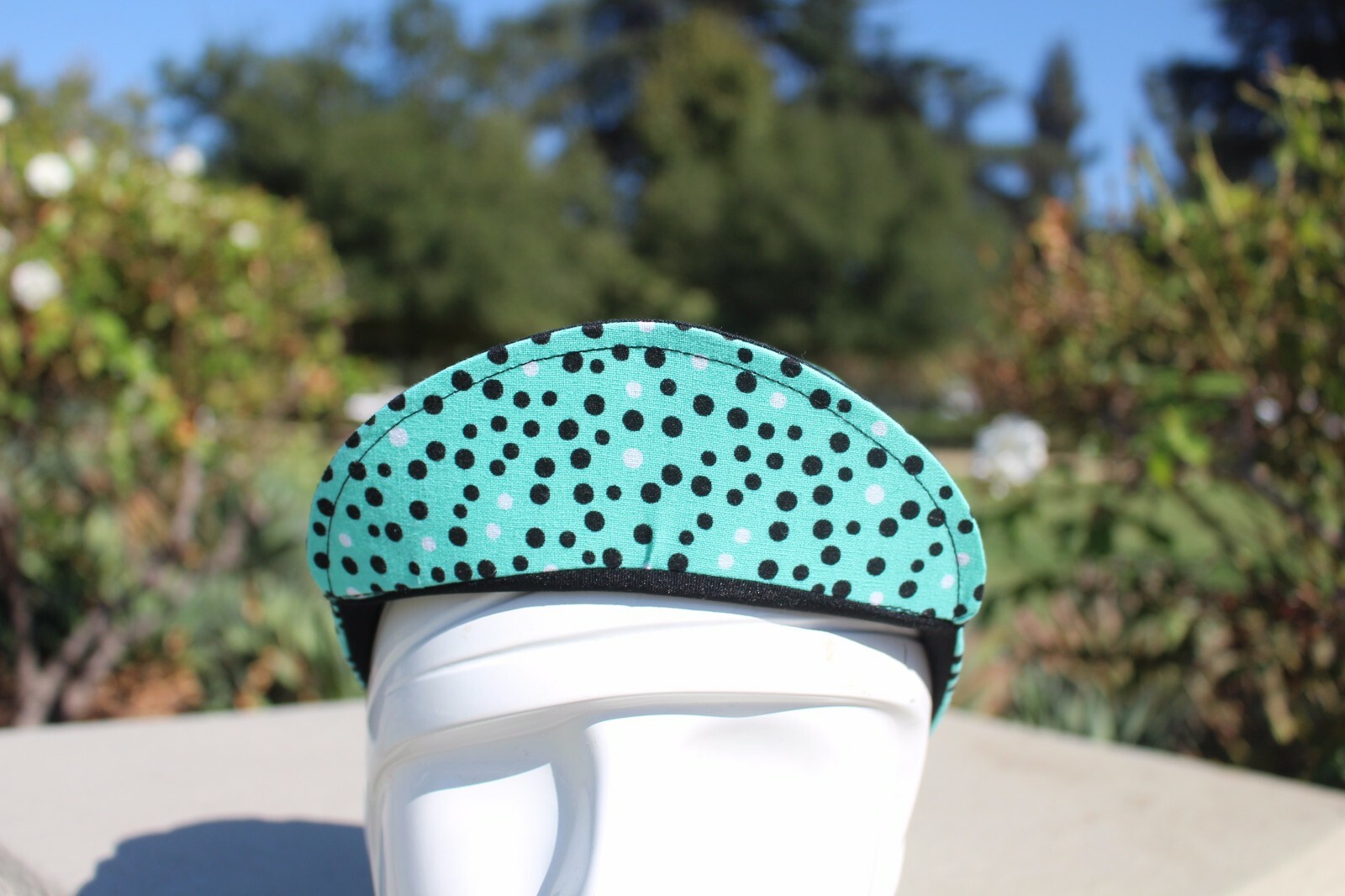 CYCLING CAP BLACK DOTS HANDMADE IN USA S M L