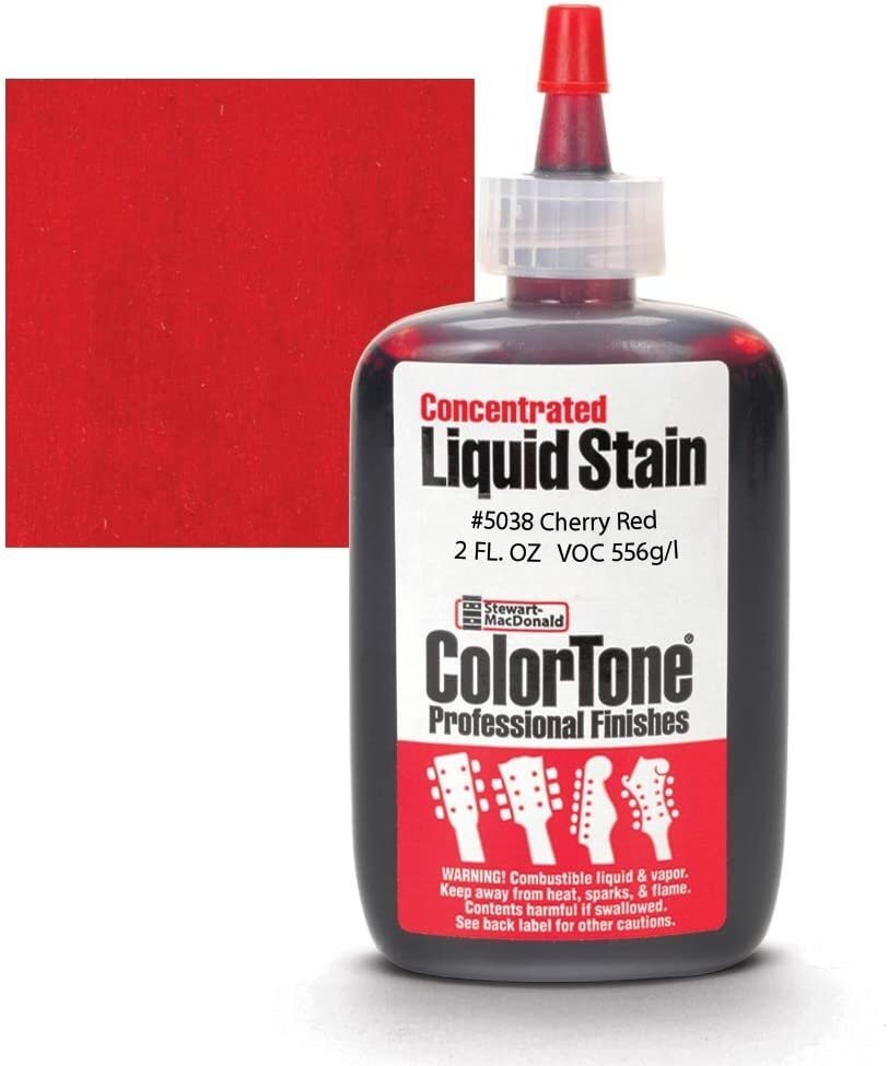 ColorTone Concentrated Liquid Stain for Stringed Instruments, Cherry Red