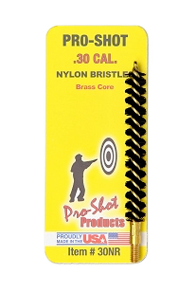 Pro-Shot 30NR Bore Brush  .30/ 7.62mm Cal Rifle #8-32 Thread Nylon Bristles Bras