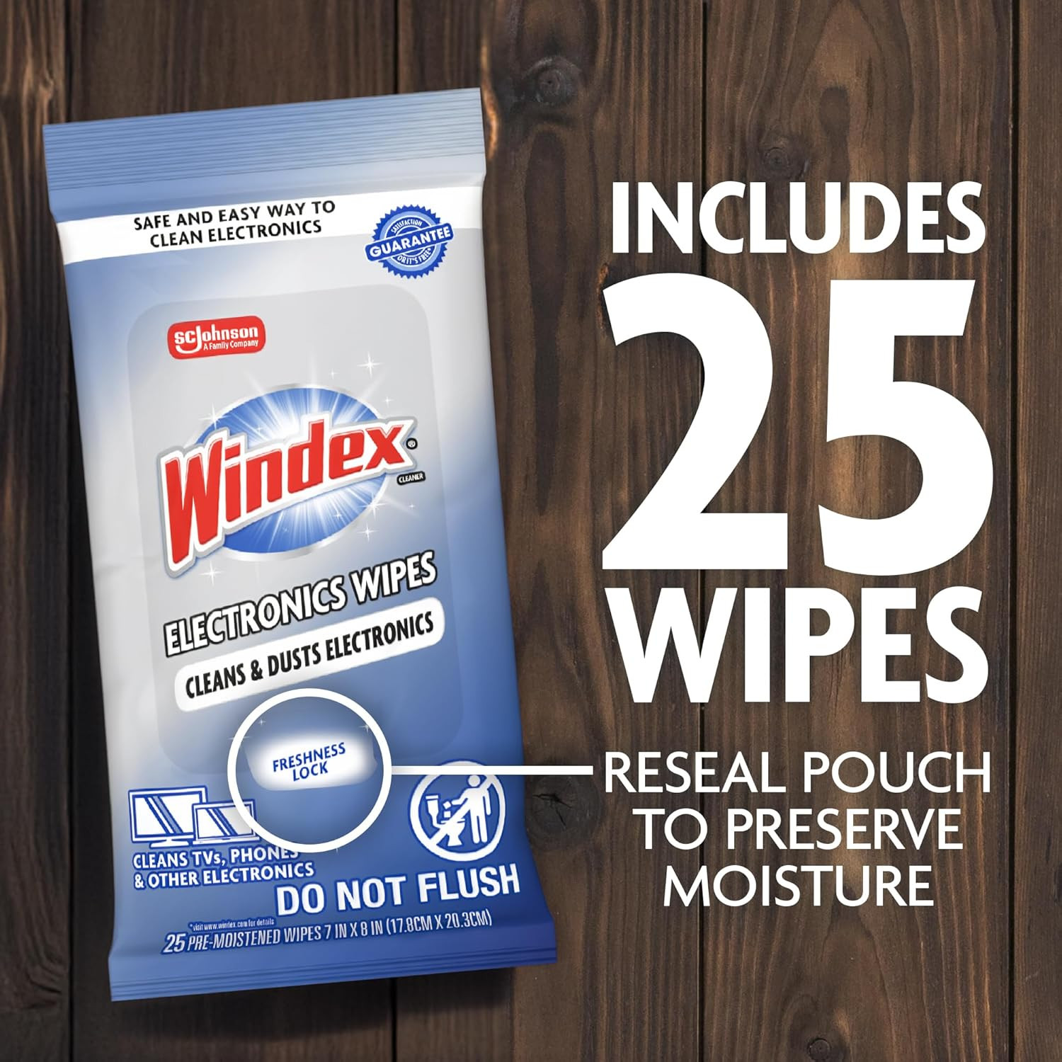 Windex Electronic Cleaning Wipes, Pre-Moistened Screen Wipes for Tvs, Phones, an