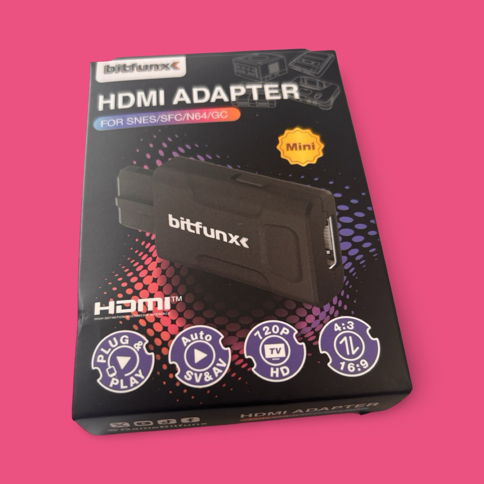 ⚡ Bitfunx HDMI Video Adapter for SNES / SFC / N64 / GameCube | No External Power