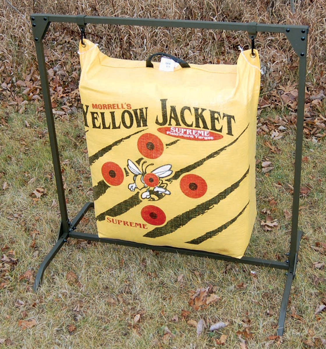 HME BTS Target Stand Bag Black Hanging Steel 30" W x H Carabiner Clips