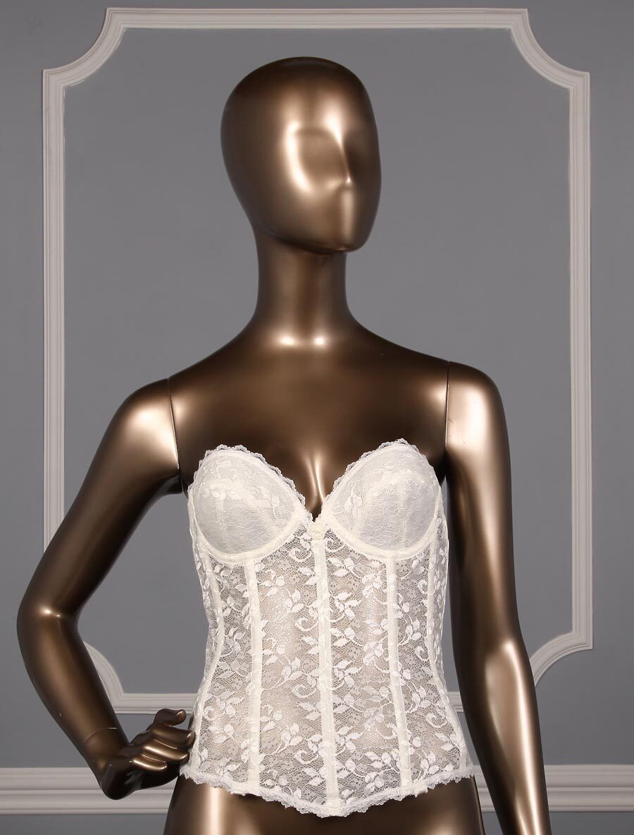 CARNIVAL Bra Corset Light Ivory Lace 313 Bridal Formal Wedding 34A 34D 36B