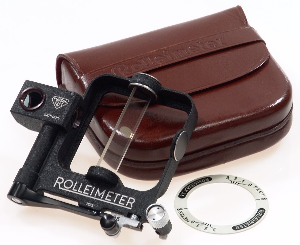 ROLLEIFLEX TLR CAMERA ROLLEIMETER IN LEATHER CASE MINT