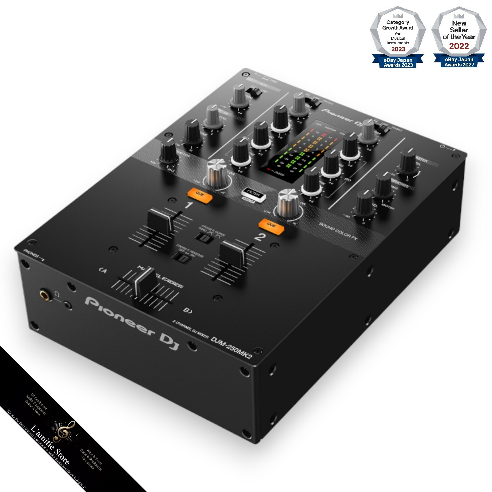 Pioneer DJ DJM-250MK2 DJM250MK2 DJM250 MK2  2-channel Mixer MAGVEL CROSS FADER