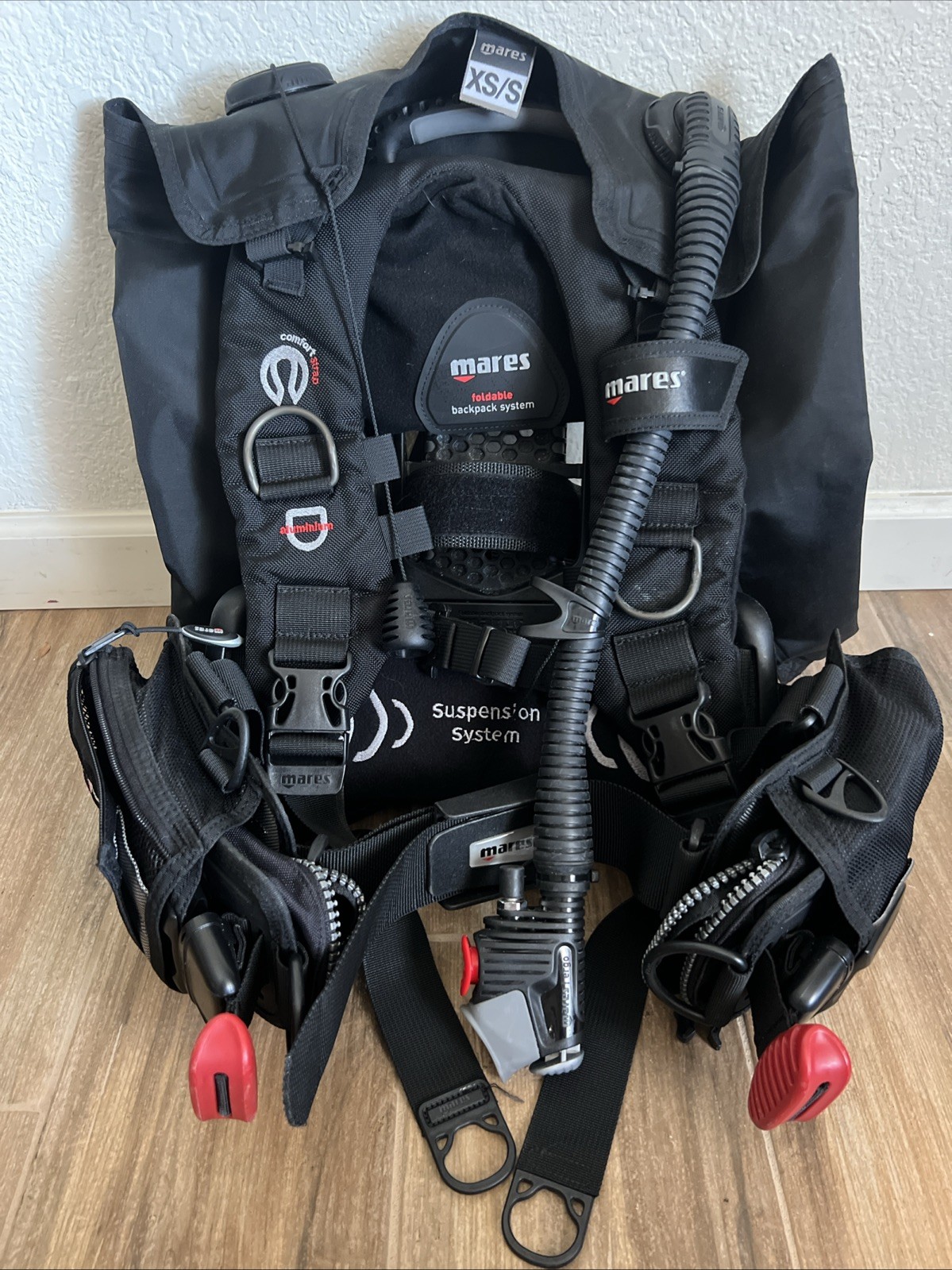 Mares Foldable Backpack System Diving Backpack S XS BC Scuba Excellent Condition