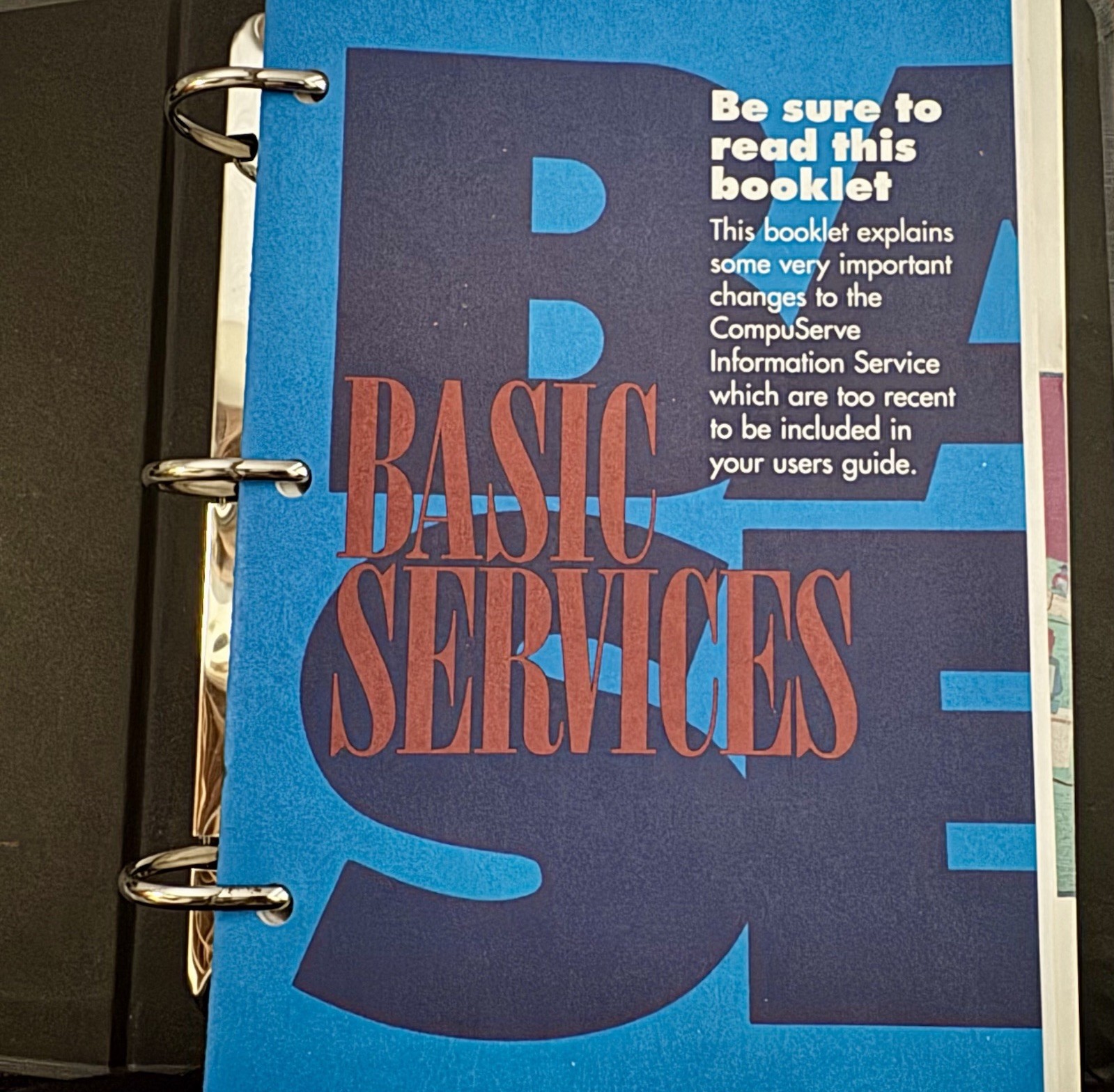 Vintage CompuServe Binder Information Service DOS Computers V1 Guide Set RARE