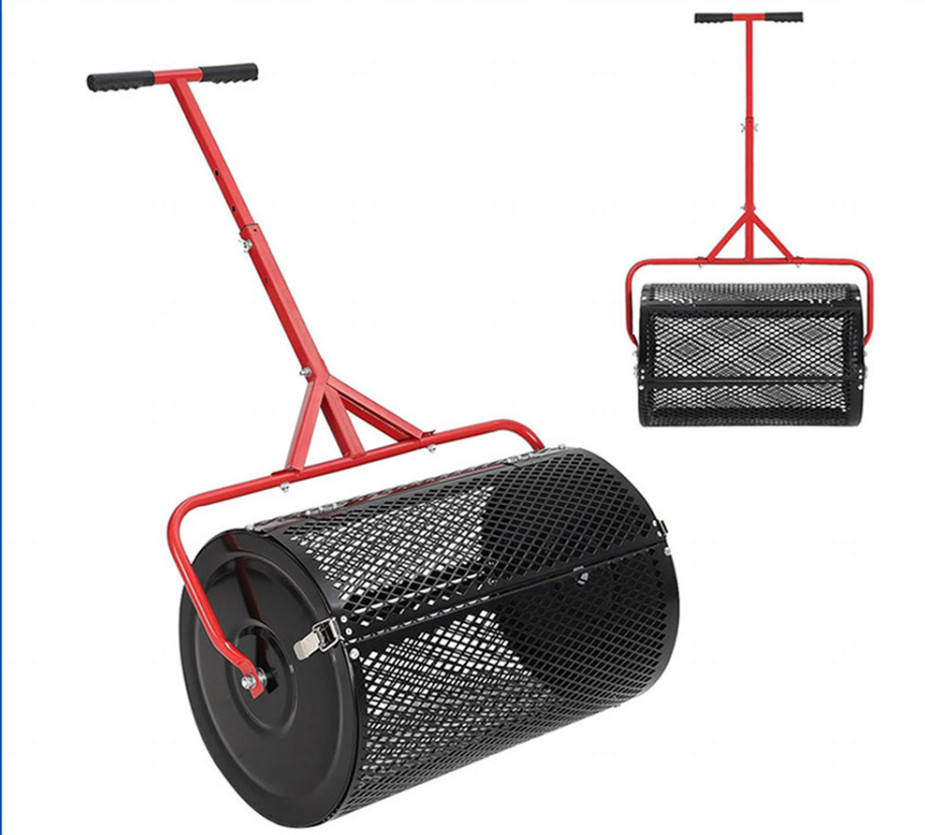 3 Height Adjustable Peat Spreader 24 Inch Compost with T Shaped Handle Moss
