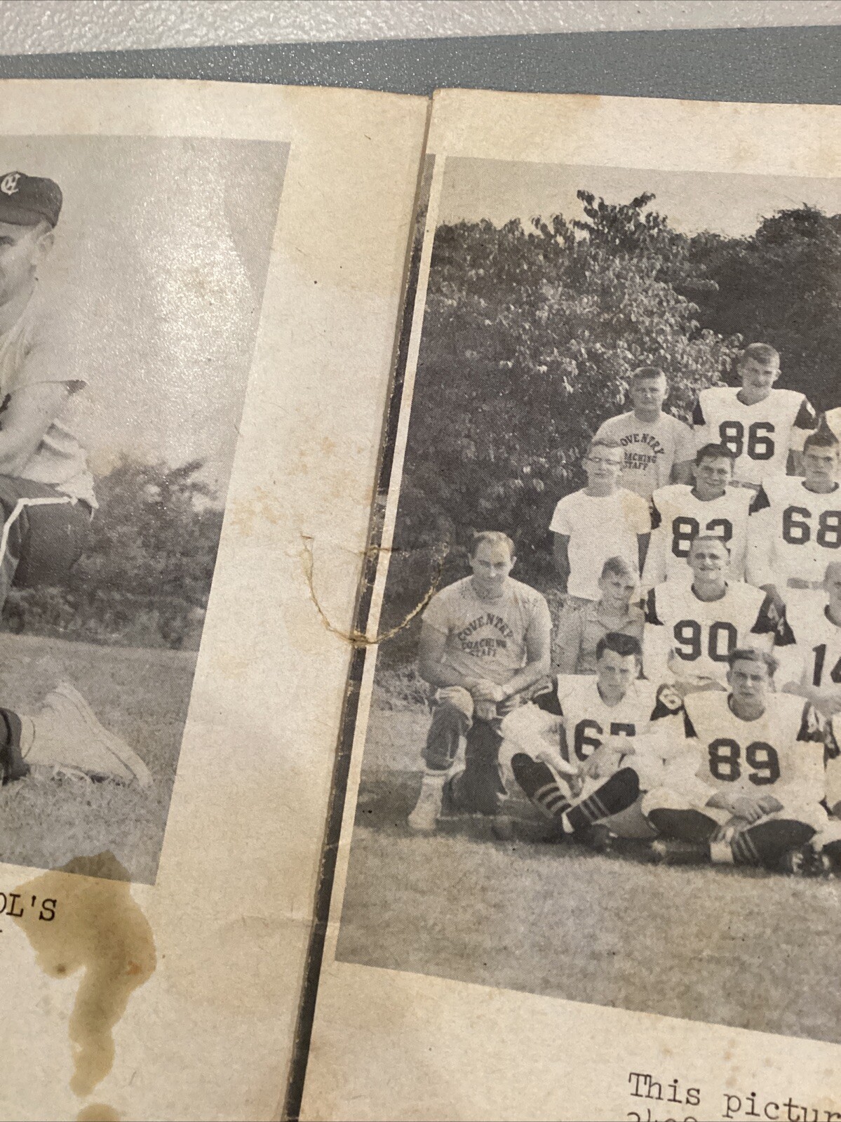 1960 Coventry Comets High School Football Program
