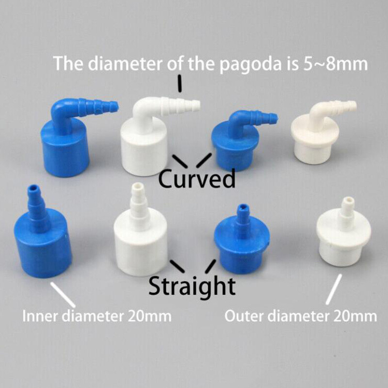 PVC Barbed Insert Reducing Hose Adapter Elbow Pagoda Tee Connector 20mm 2-Colors
