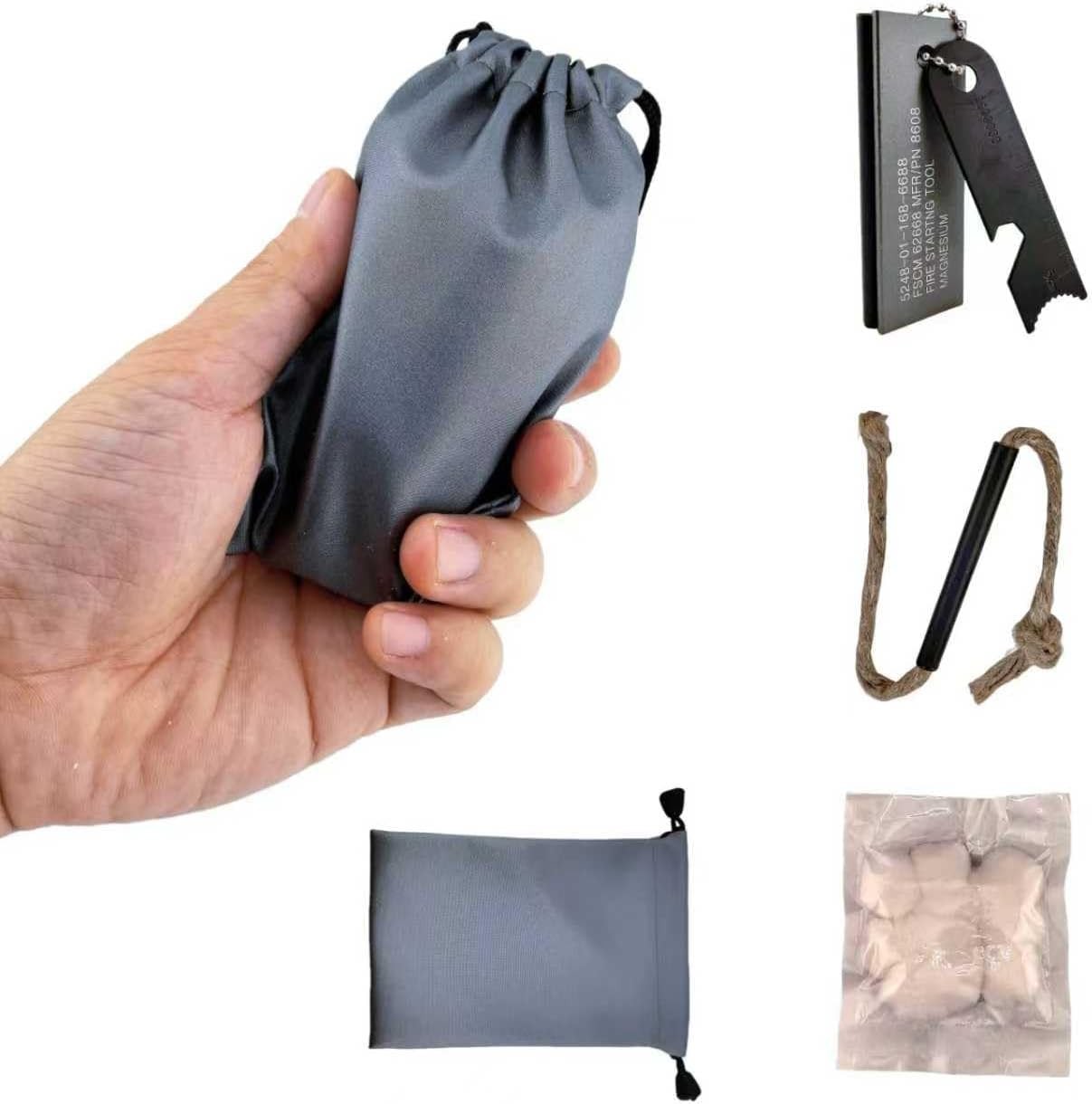 Survival Fire Starter Kit - Ferro Rod & Magnesium Fire Starter Compact Solo Stov