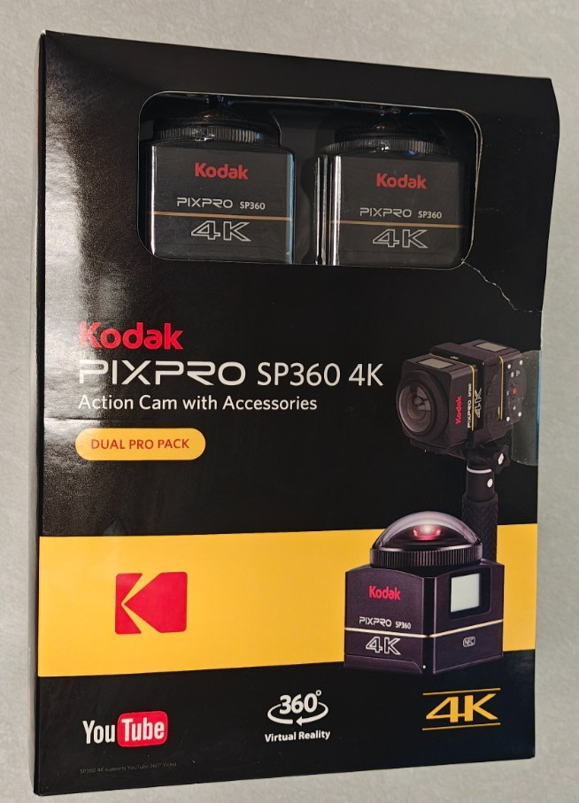 ****NEW**** Kodak Pixpro SP360 4K Action Cam DUAL PRO PACK with Accessory bundle