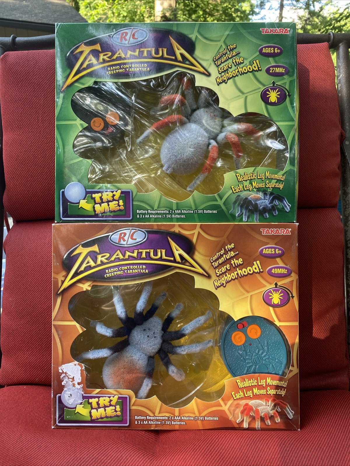 Lot Of 2 Brand New R/C Radio Controlled Creeping Tarantula Spider by Takara NEW
