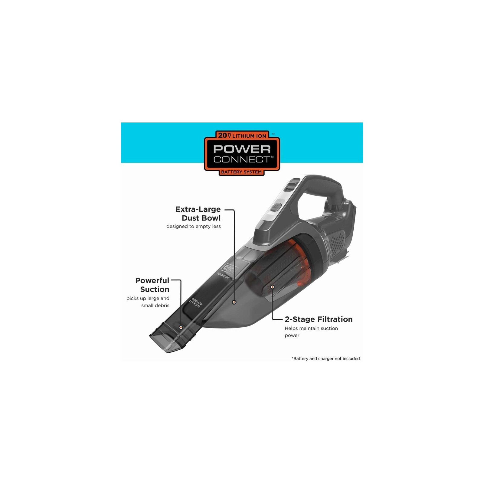 BLACK+DECKER dustbuster® 20V MAX* POWERCONNECT™ - BCHV001B