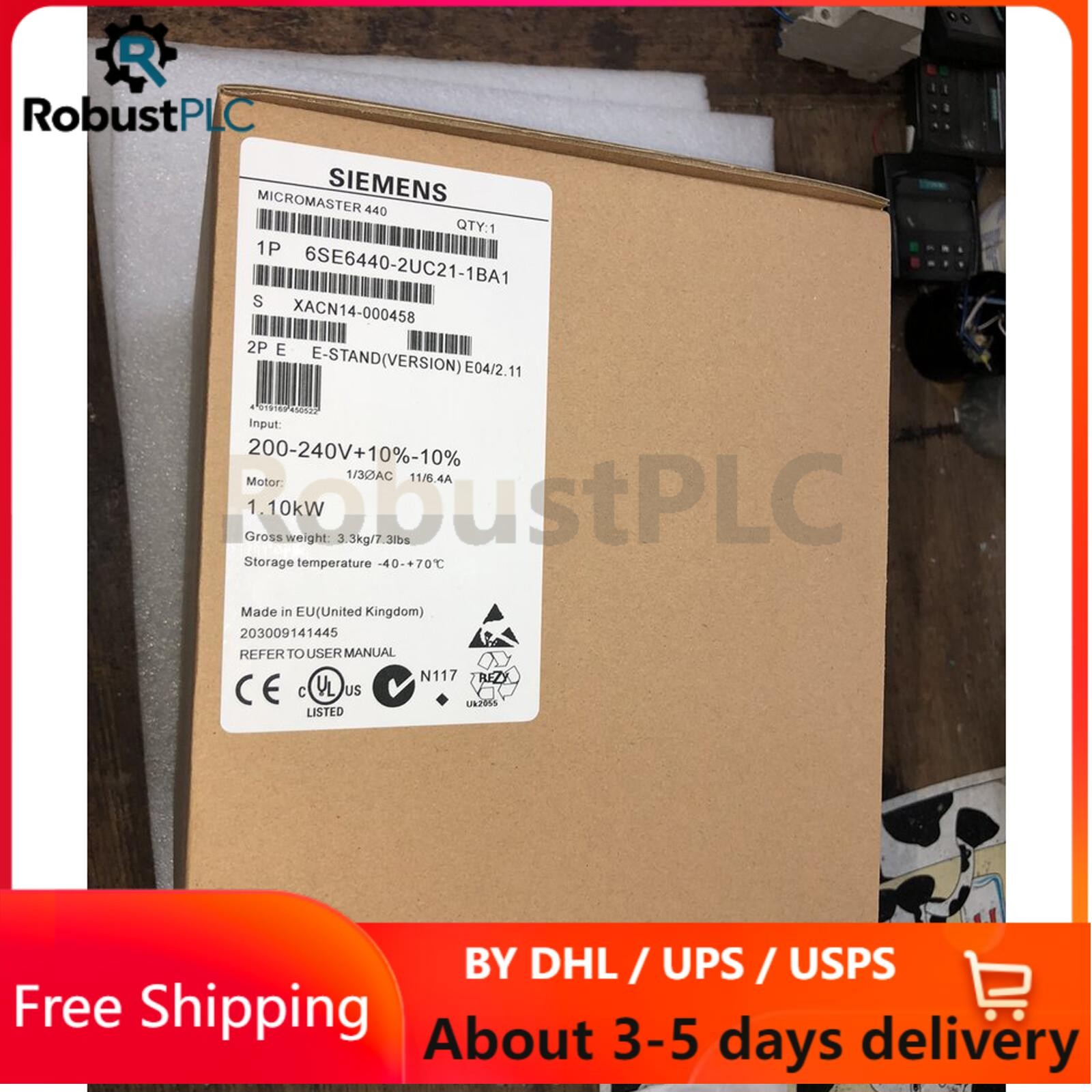 New Siemens 6SE6440-2UC21-1BA1 6SE6 440-2UC21-1BA1 1 Year Warranty Fast Shipping