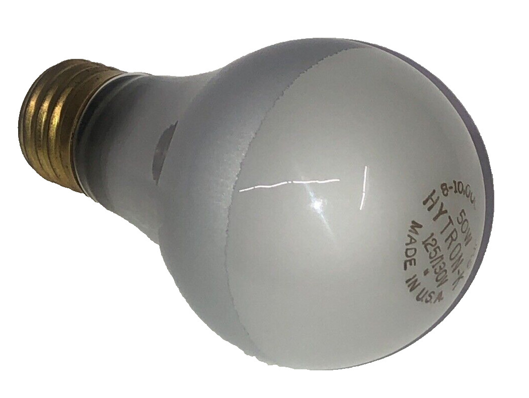 HYTRON KRYPTON 50A19/SILVER NECK, FROSTED BOWL  - 8-10,000 HOUR LIFE
