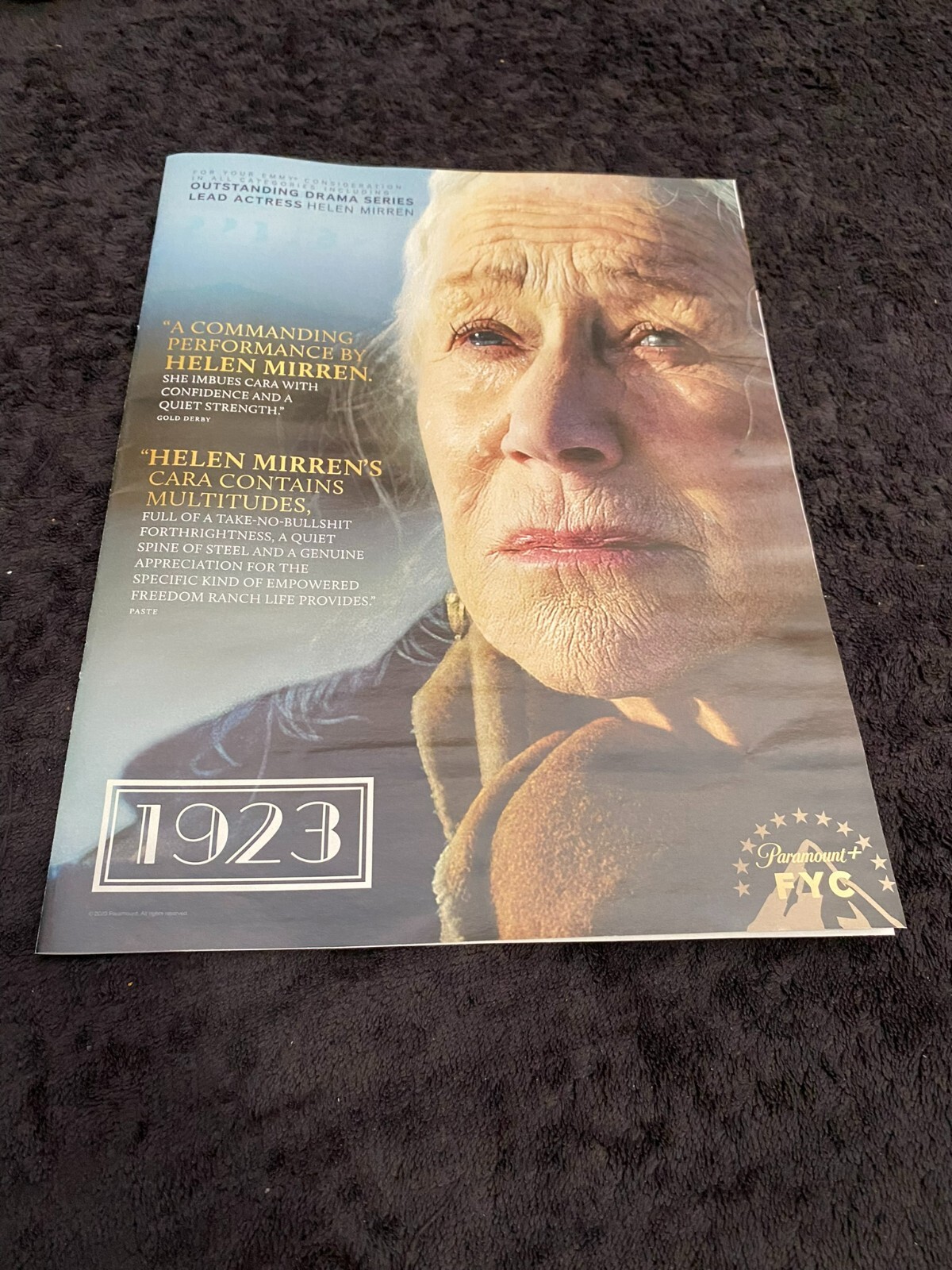 1923 Emmy ad Helen Mirren & JIMMY KIMMEL LIVE! "Celebrating 20 Years!" Guillermo