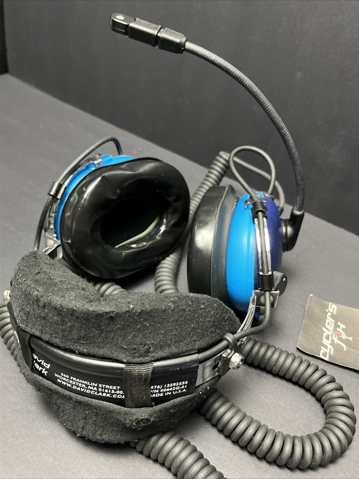 David Clark H-PC 40642G-01 Headset For Computers Tablets 3.5mm Jack Noise Cancel