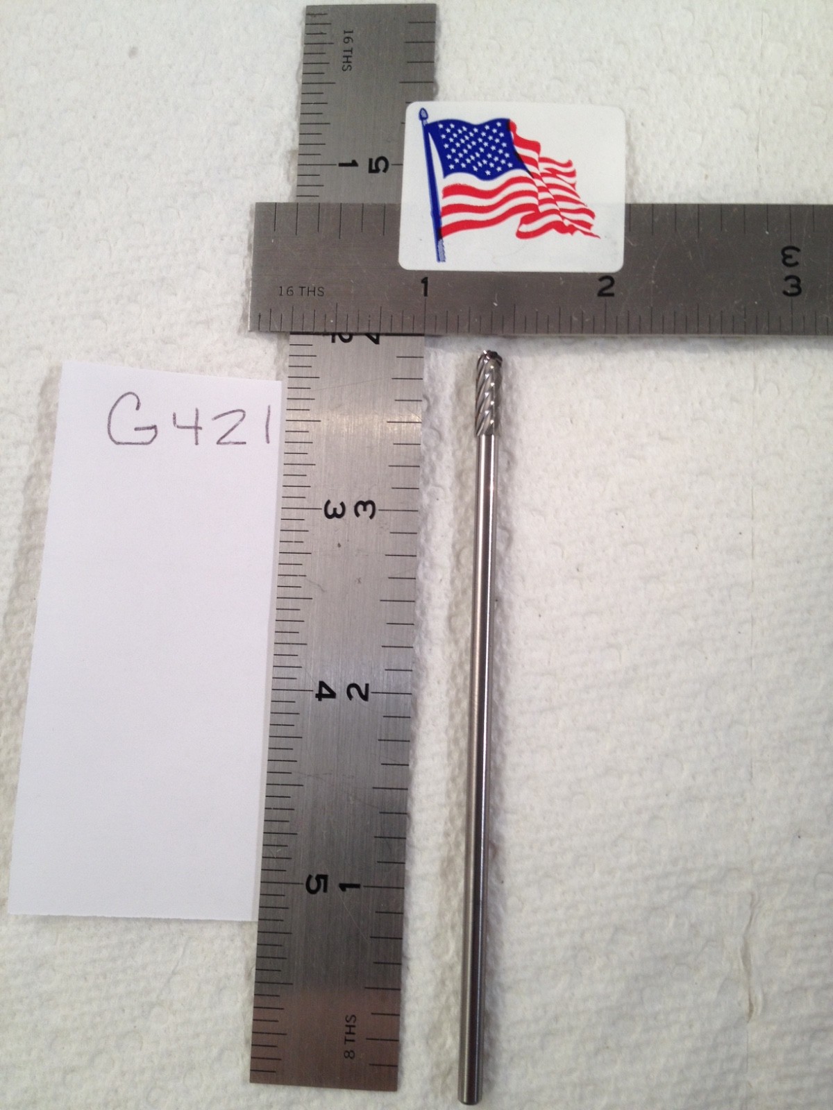 1 NEW FALCON / SGS 1/8" SH CARBIDE BURR SC-52 SINGLE CUT. 5/32" HEAD (G421)