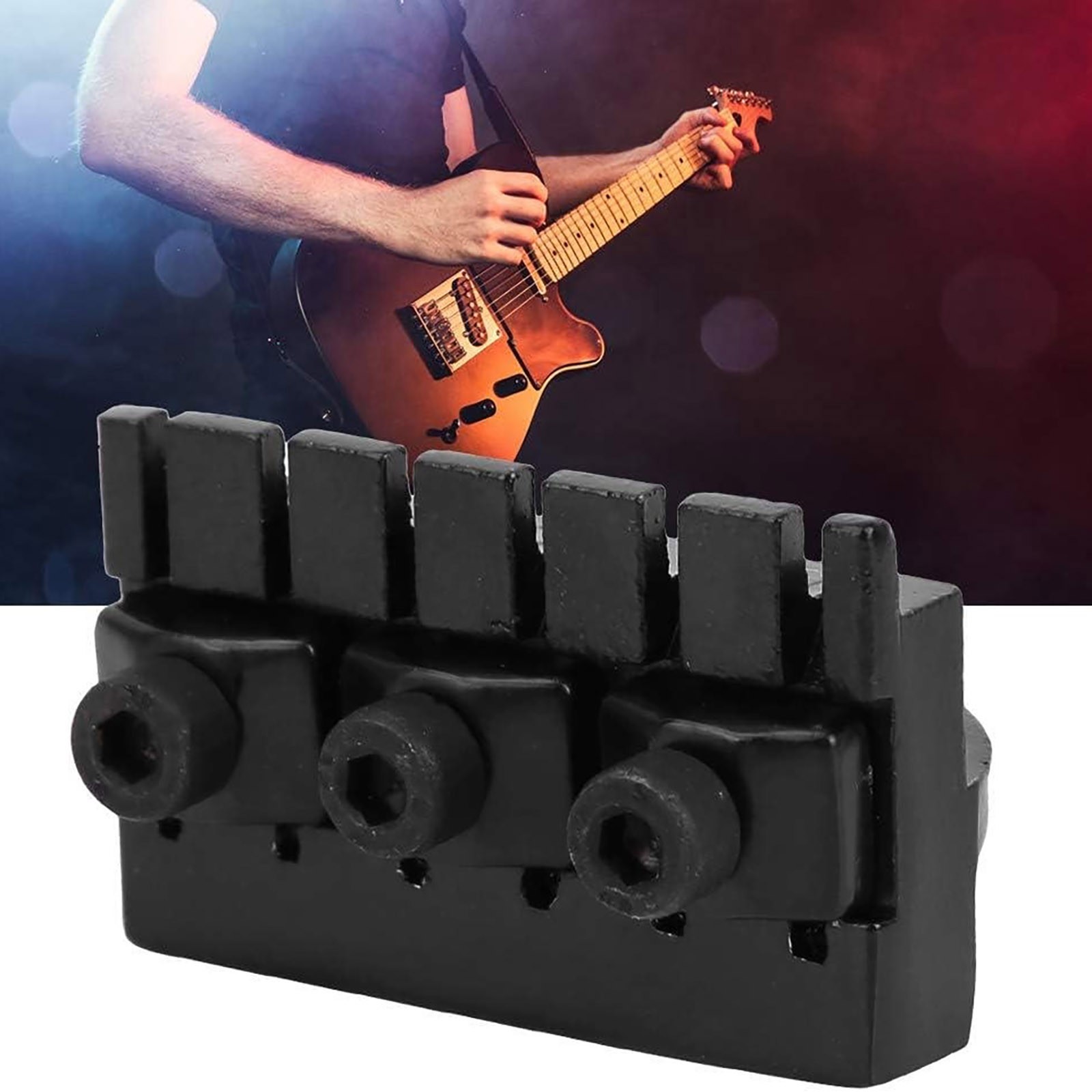 Hardware Replacement Locking Nut for Headless 6-String Guitar Black Zinc Alloy