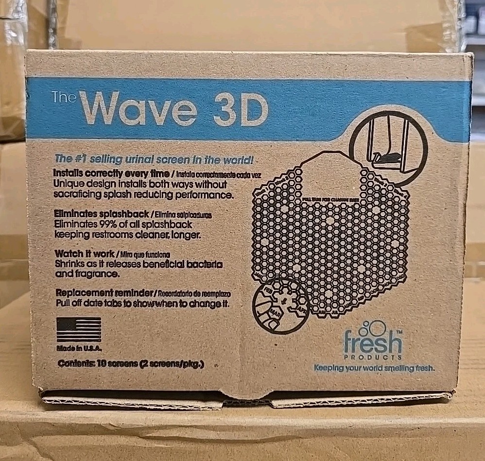 The Wave 3D Air Freshener & Urinal Deodorizer Purple Fresh Scent