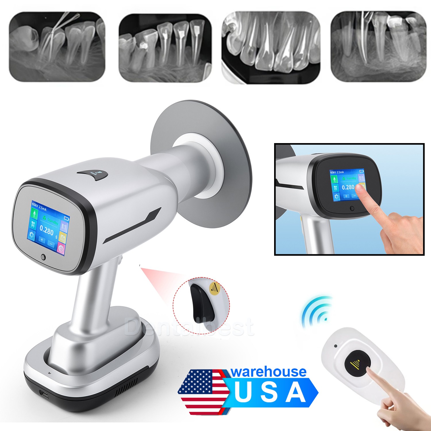 Dental Portable Handhold Machine Unit Ray High Frequency + Scatter Shield ring