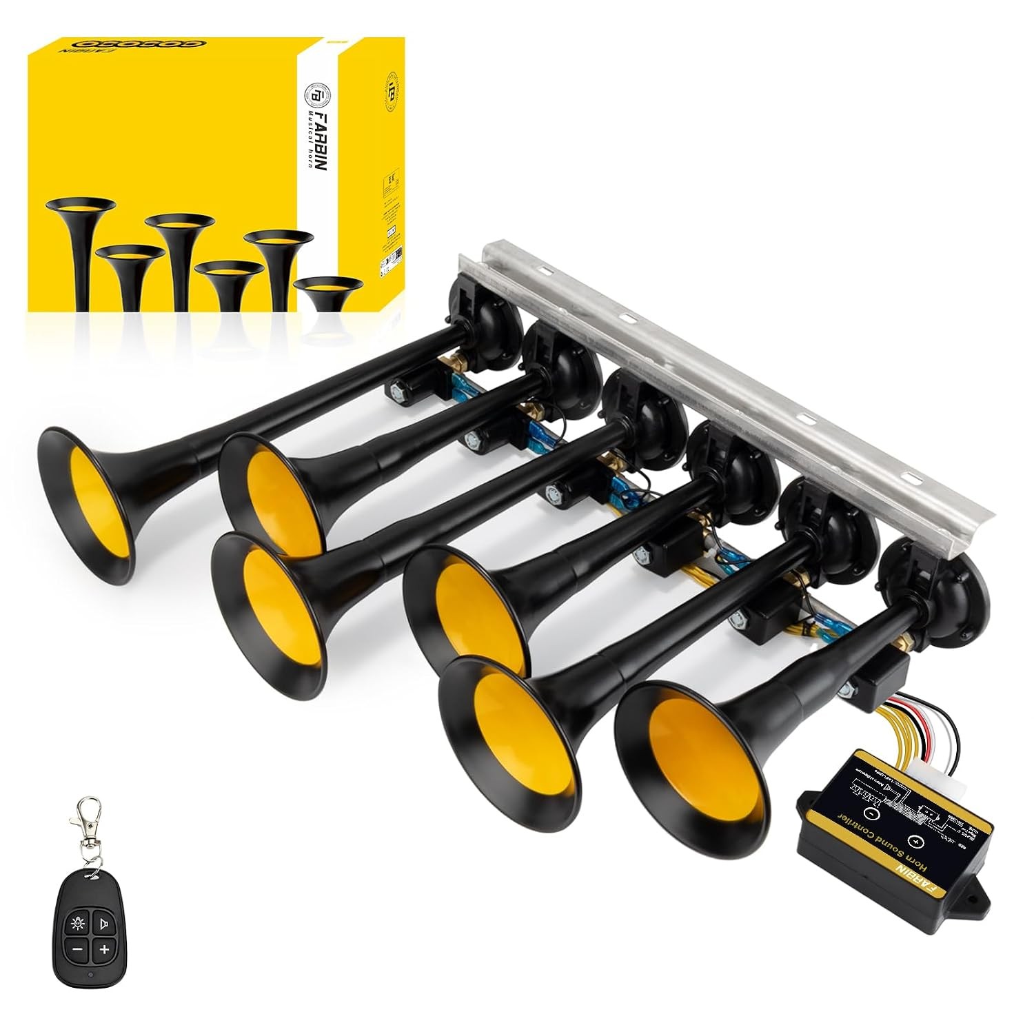 Switchable 36 Melody Music Air Horn 178dB 12/24 Volt Volt Air Horn Music