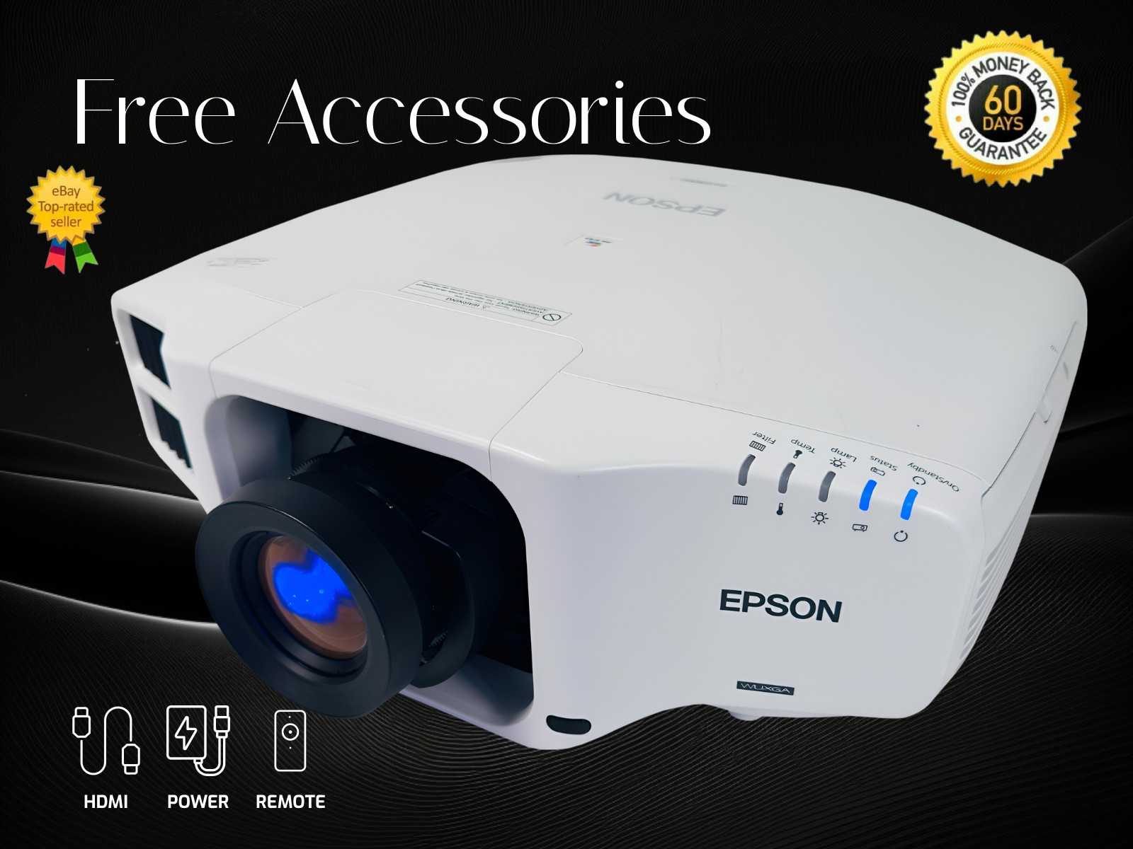 Epson Pro G7400U 3LCD Projector WUXGA 5500 Lumens Edge Blending HDMI