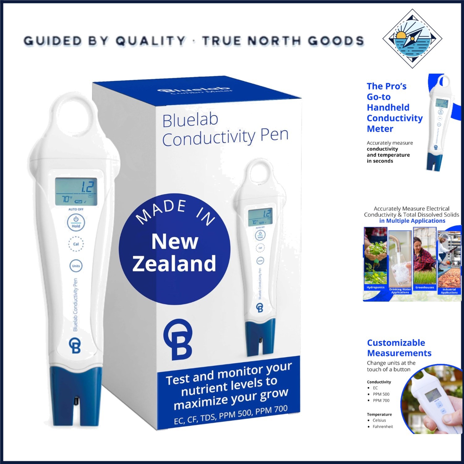 Conductivity Testing Kit with Large Display for Home Gardeners and Growers