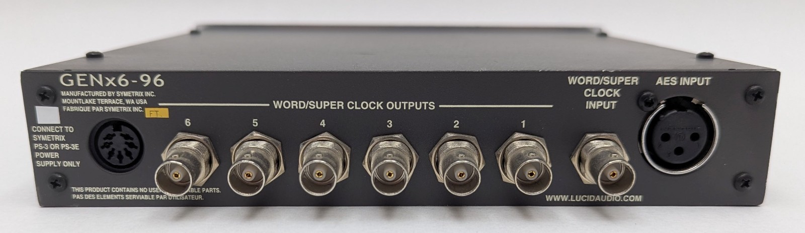 Lucid GENx6-96 Word/Super Clock Generator 96kHz Studio Sync - No Power Supply