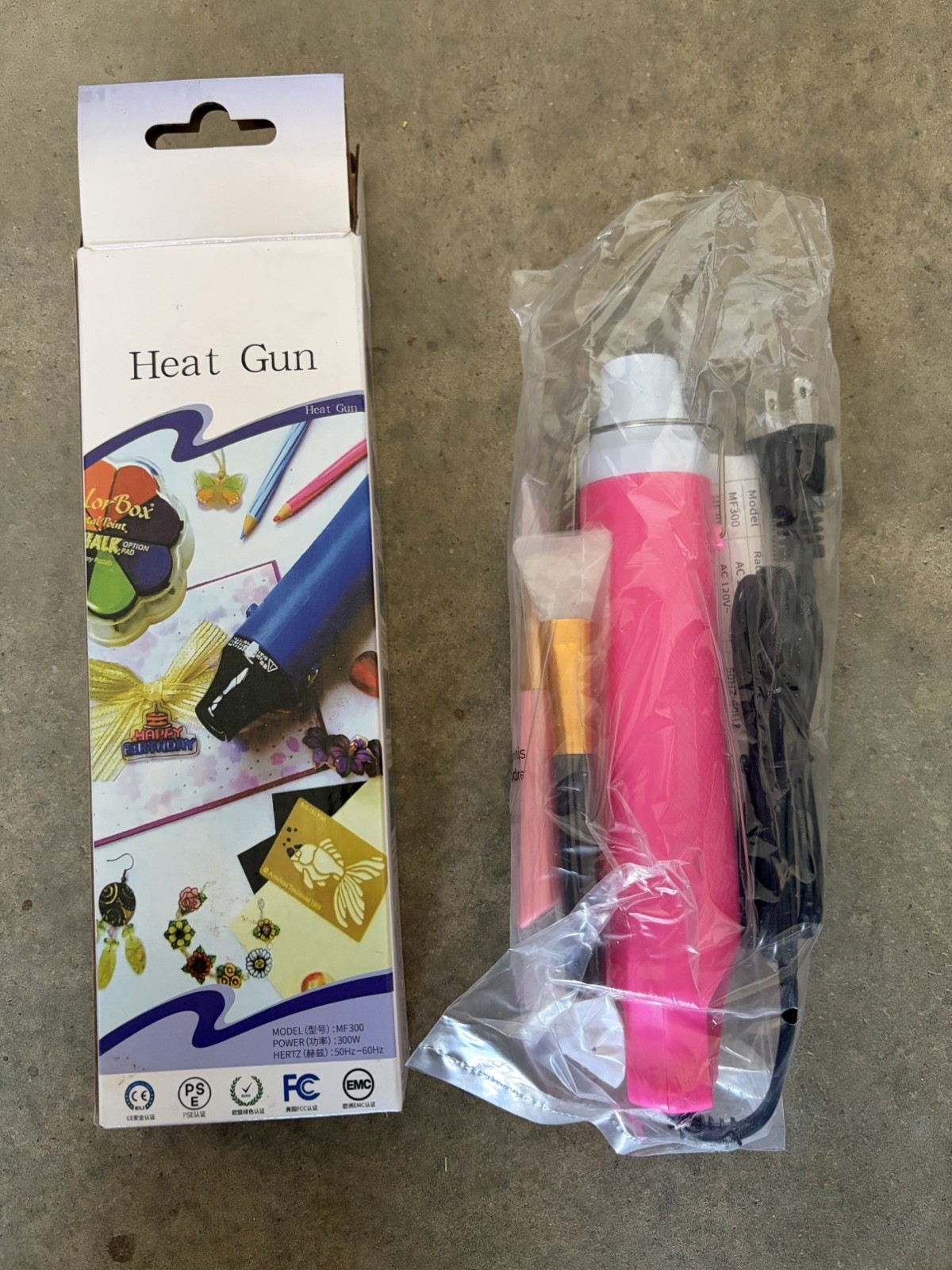 Craft Heat Gun 300W Pink Shrink Plastic Resin Embossing Tool New