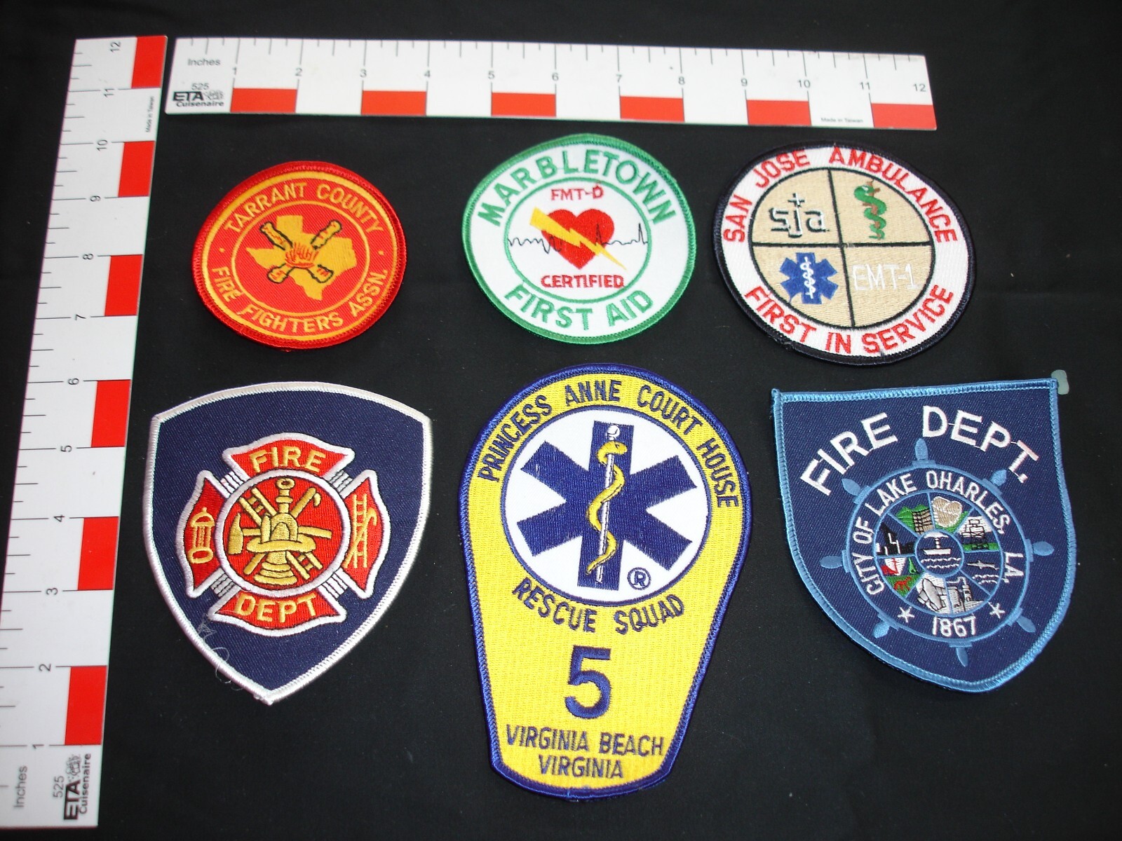 firefighting rescue fire department vintage patch collection