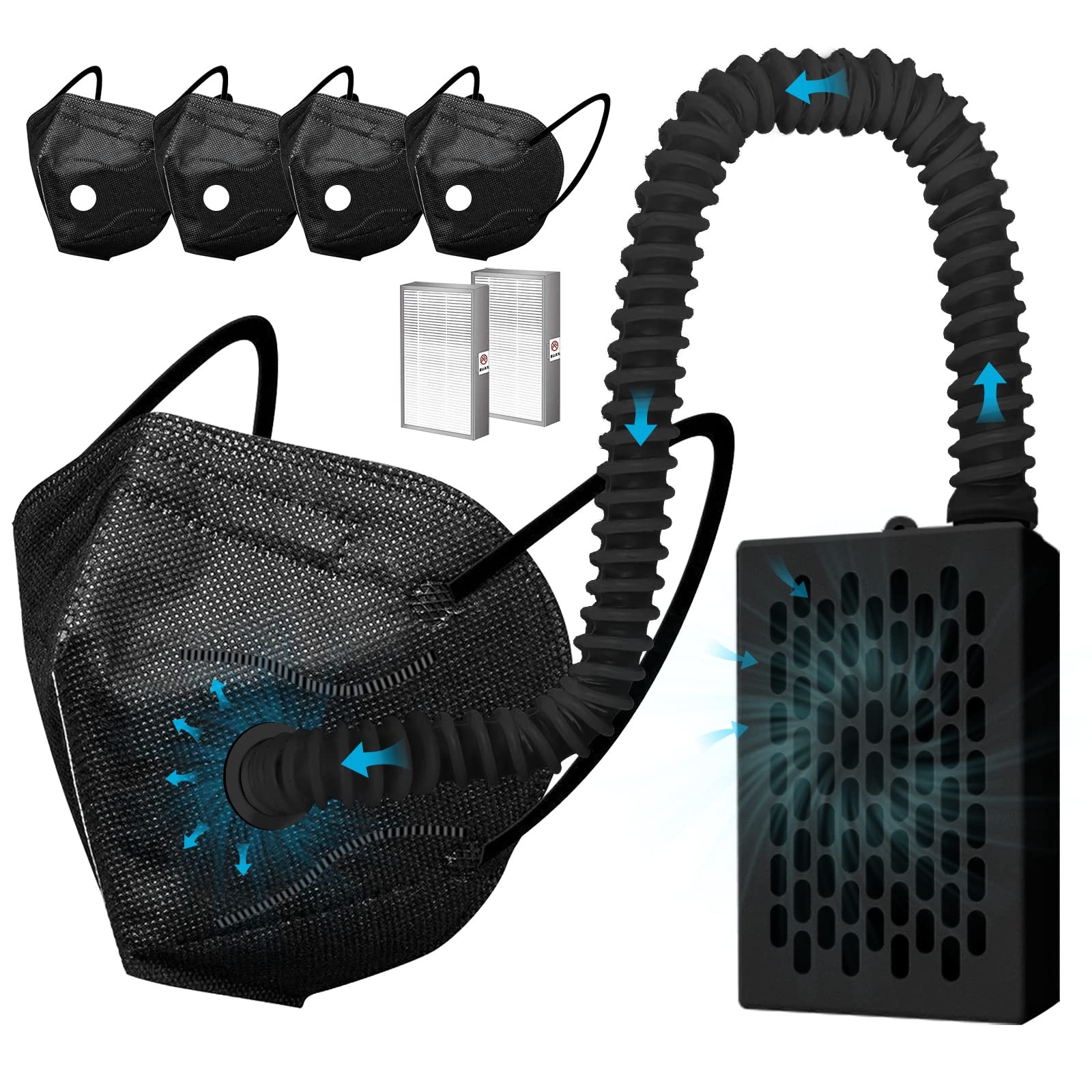 Breathable Powered Air Purifying Maskes with HEPA Filter for Dust, Sanding, P...