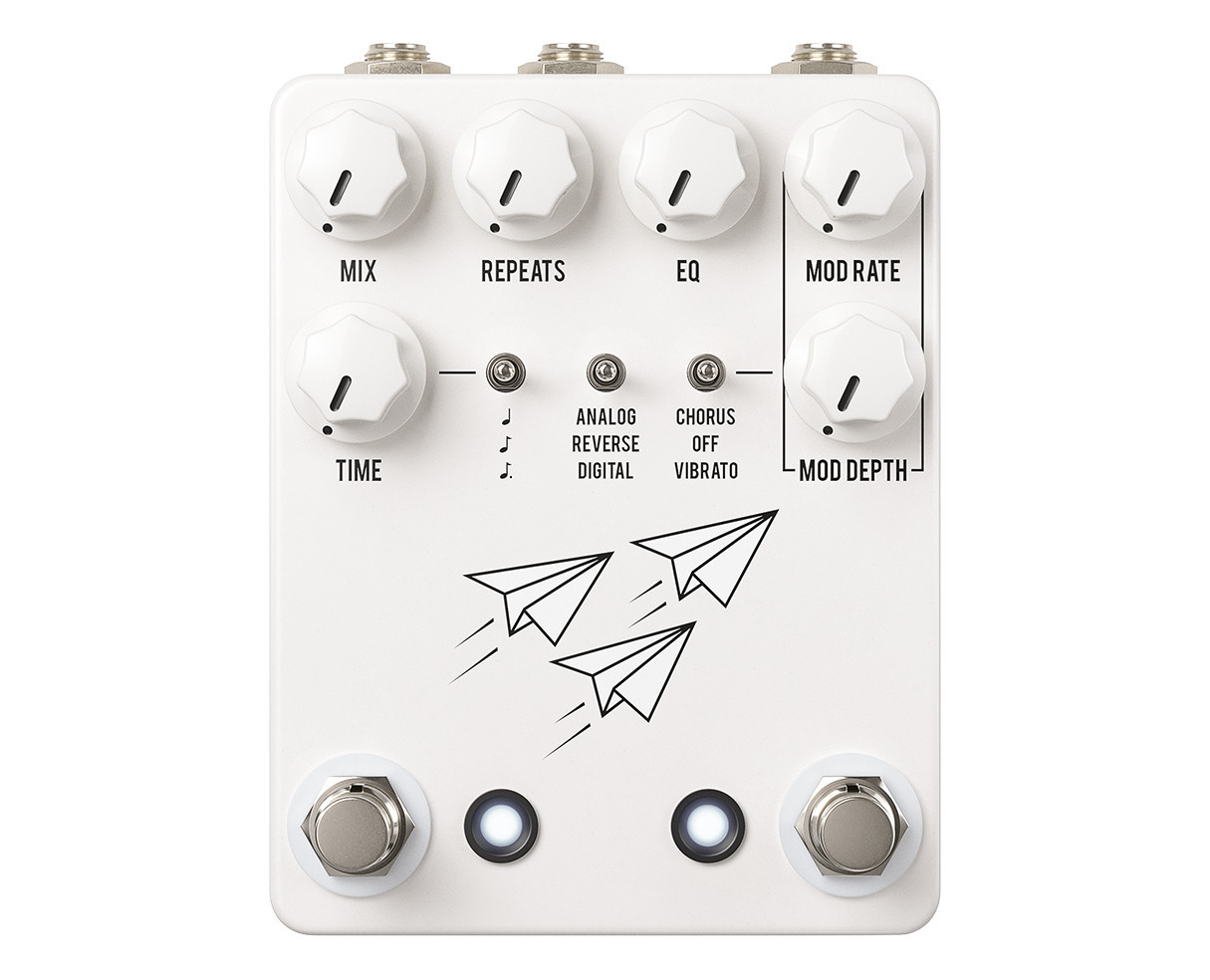 JHS Flight Delay Reverse/Analog/Digital Delay Pedal - White