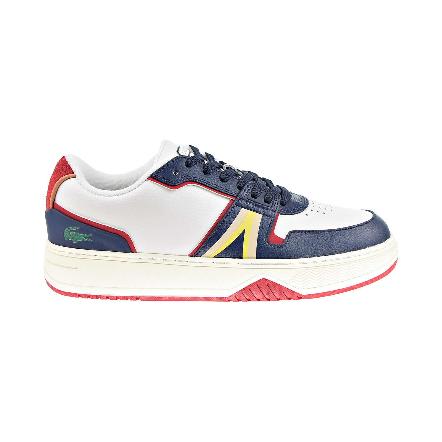 Lacoste L001 SMA Synthetic Men's Shoes White-Blue-Red 744SMA0068-286