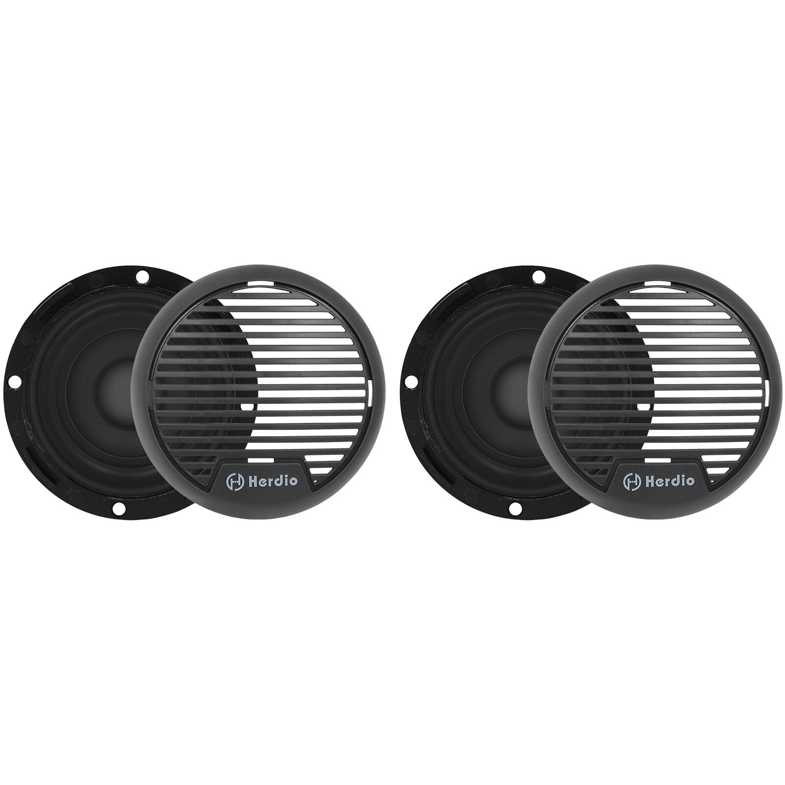 Herdio 2 Pack 3" Marine Coaxial Speakers 140W Waterproof for Boat UTV Motorcycle