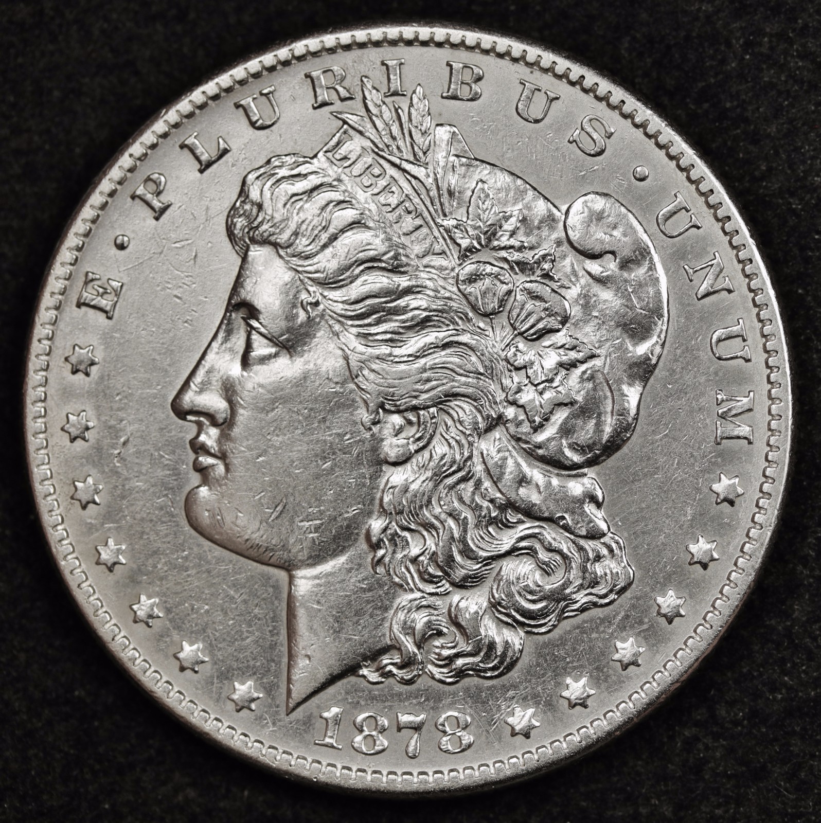 1878-s Morgan Silver Dollar.  B.U. 103063 (Inventory B)