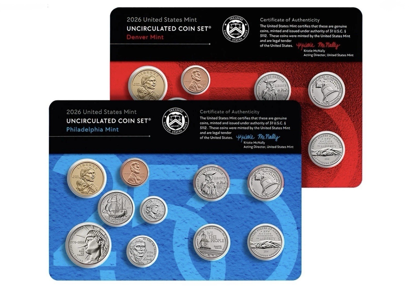 2026 US Mint Uncirculated Semiquincentennial P&D Set Unopened *In Hand*