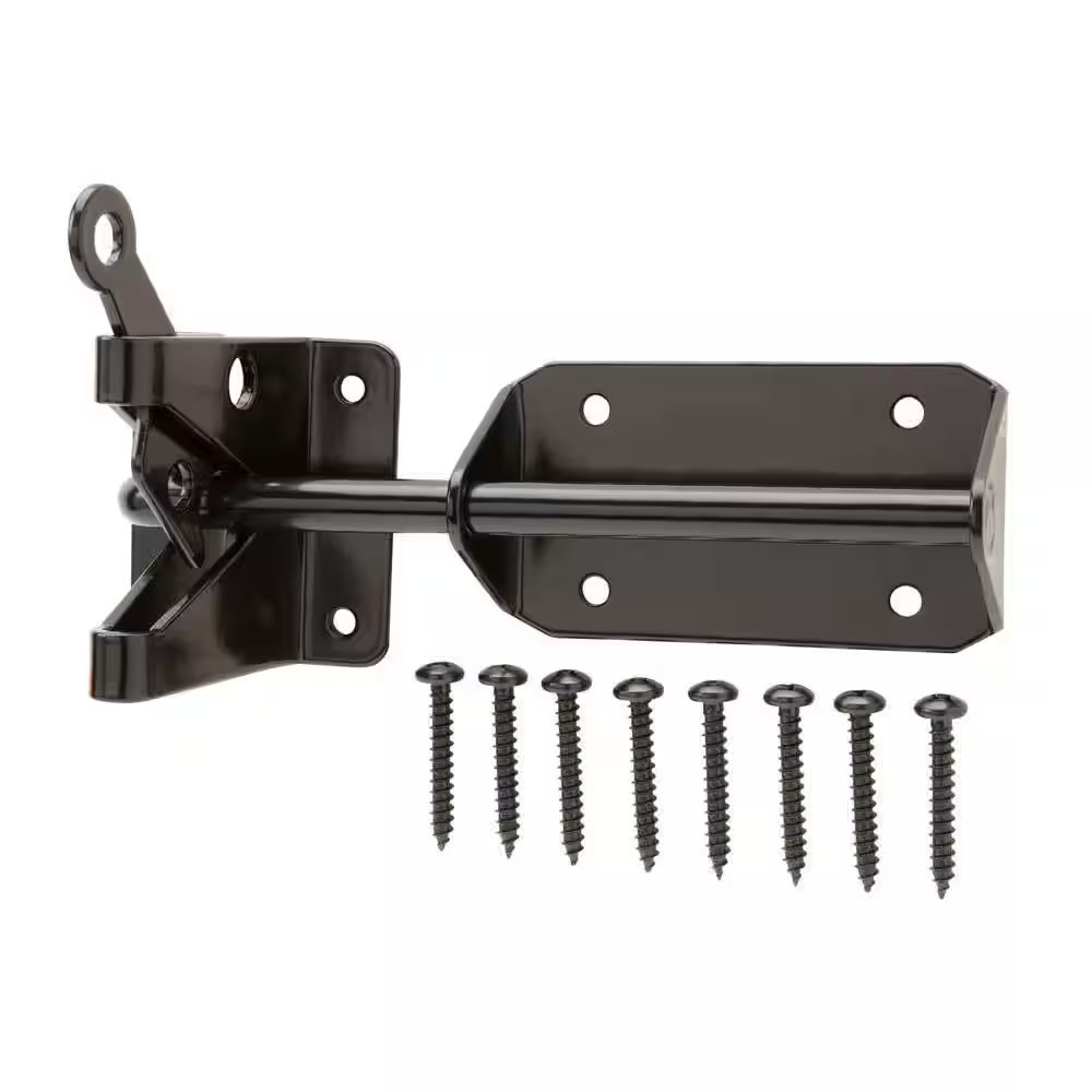 Black Heavy-Duty Gate Latch