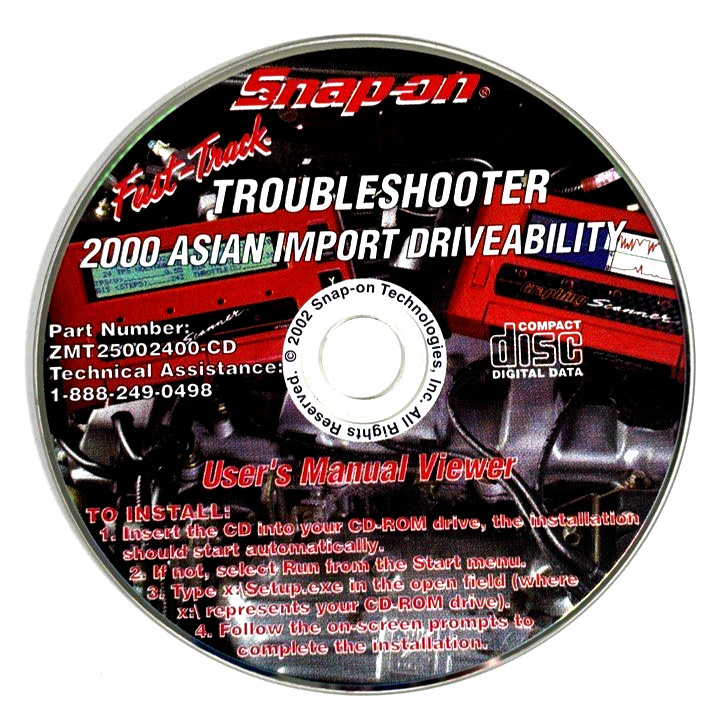 Snap-on Fast-Track Troubleshooter 2000 Asian Import Driveability ZMT25002400-CD