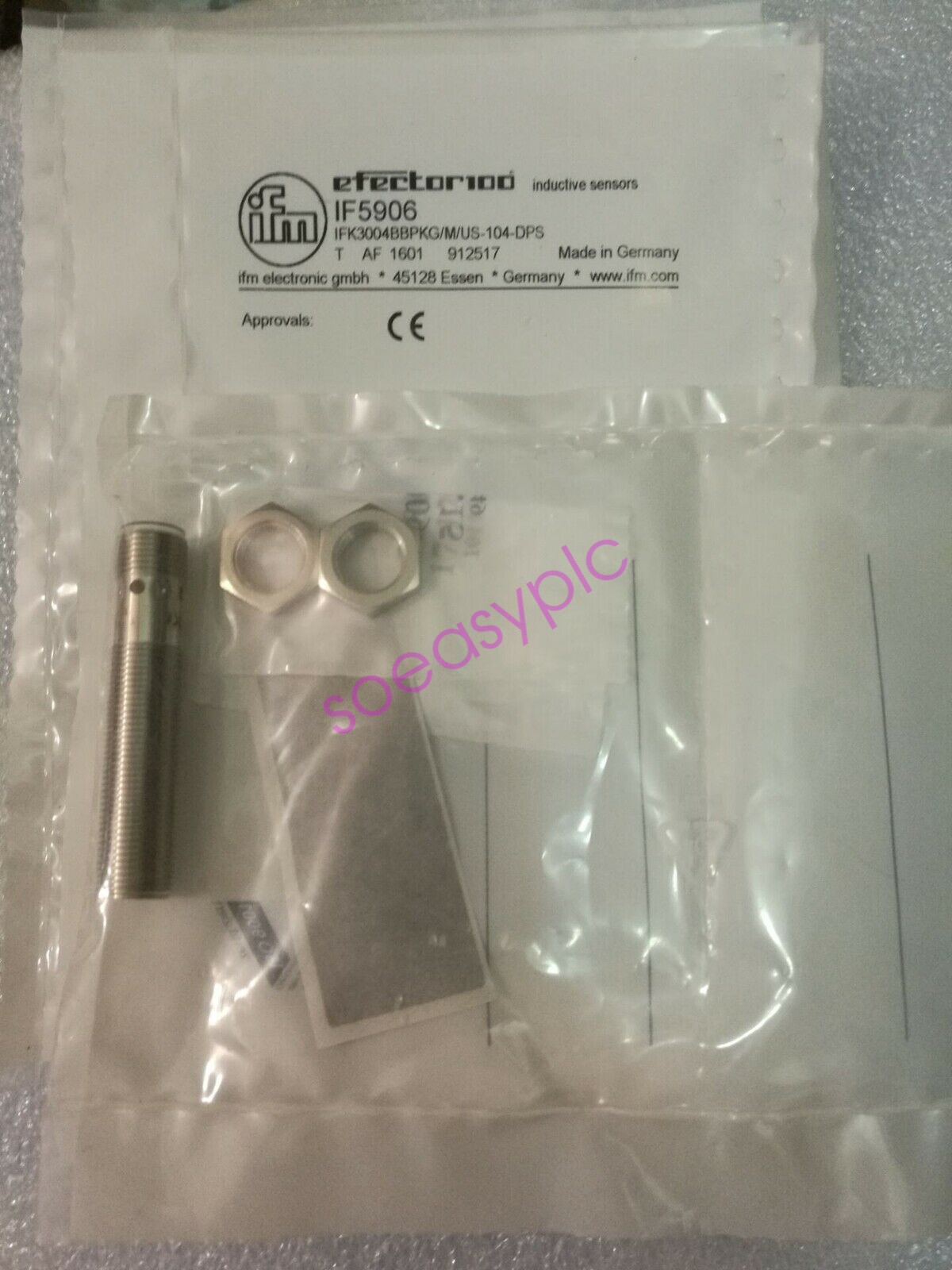 IFM IF5906 Inductive Proximity Switch Sensor 10-30VDC 700Hz New #