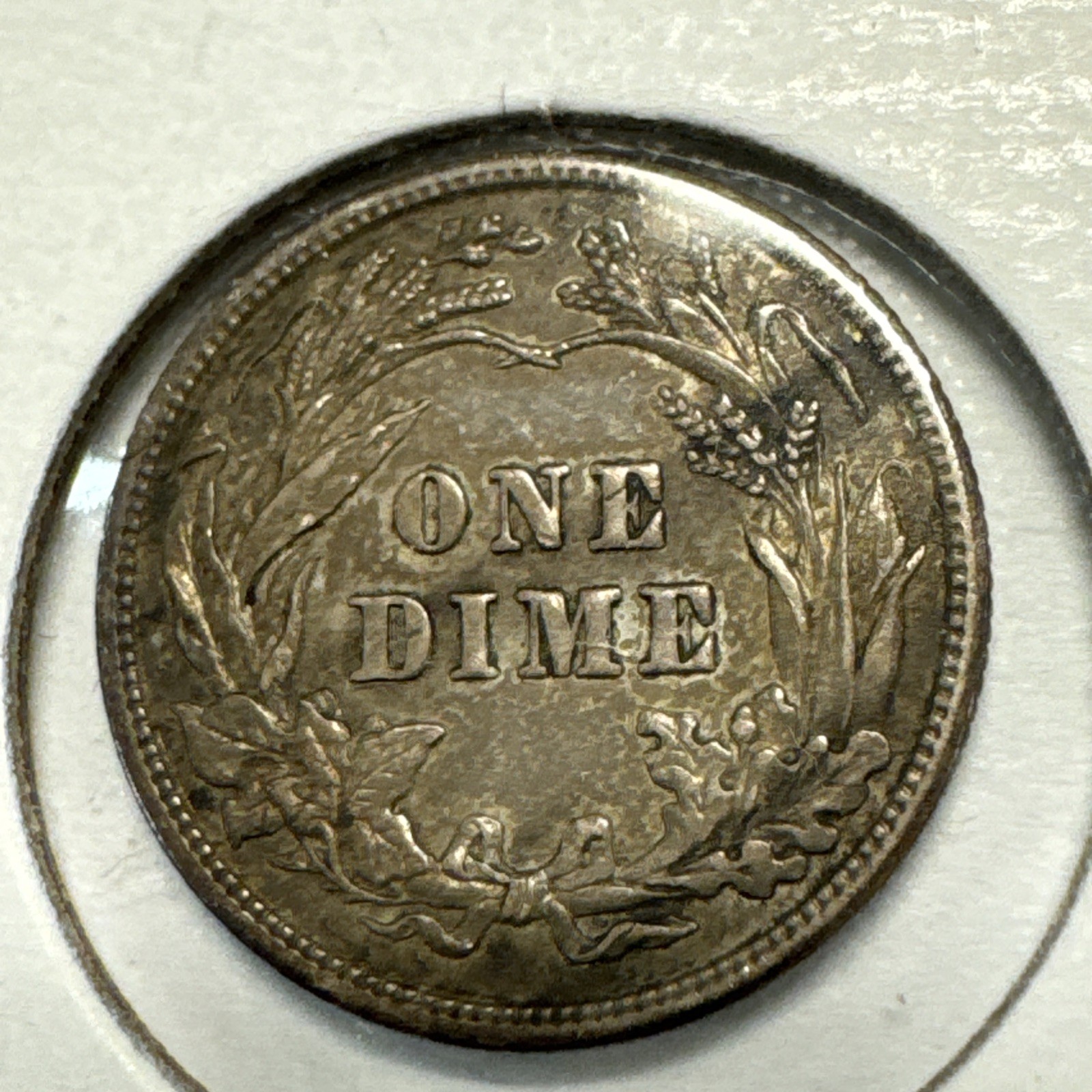 1903 Barber Silver Dime AU Details Scratched