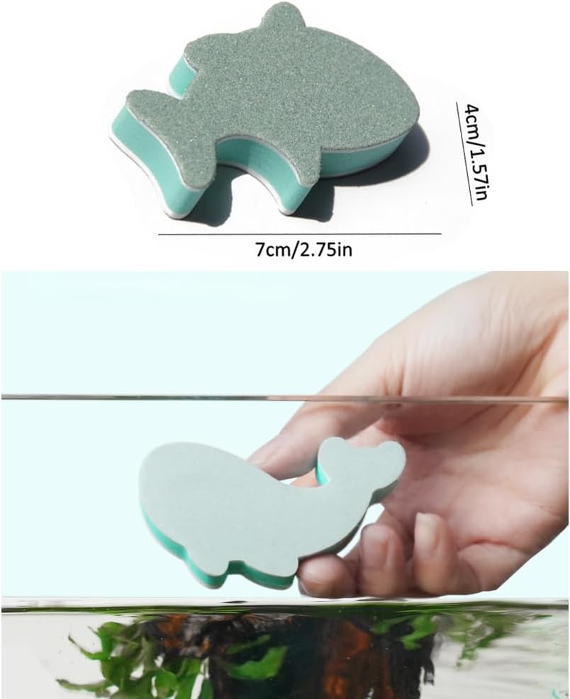 10 Pack Aquarium Glass Cleaner Sponge Algae Scraper Tool for Fish Tank Betta