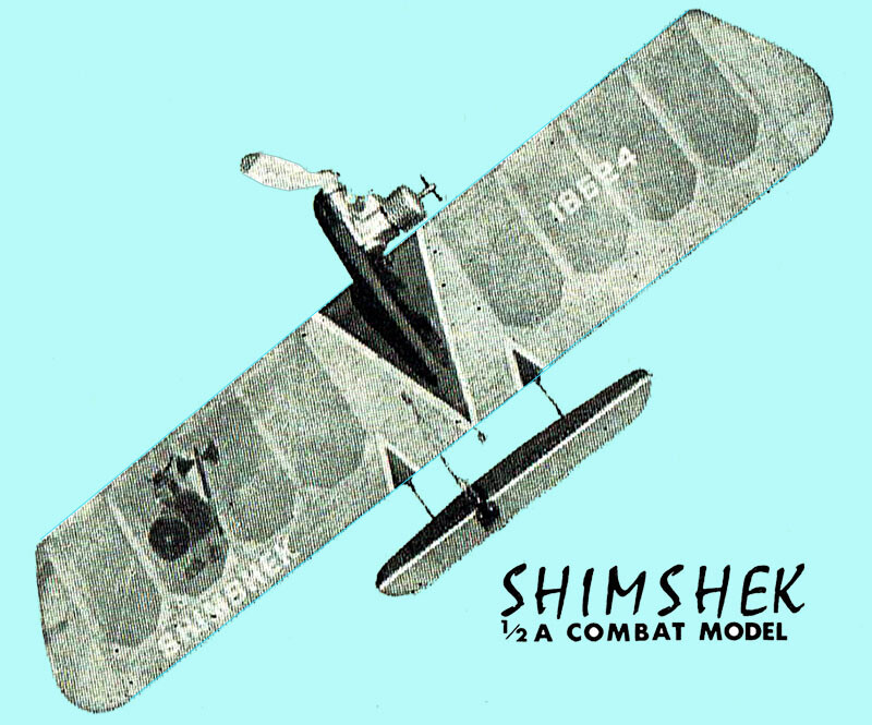 Model Airplane Plans (UC): Shimshek 22" 1/2A Combat for 1-1.5cc by I Turner
