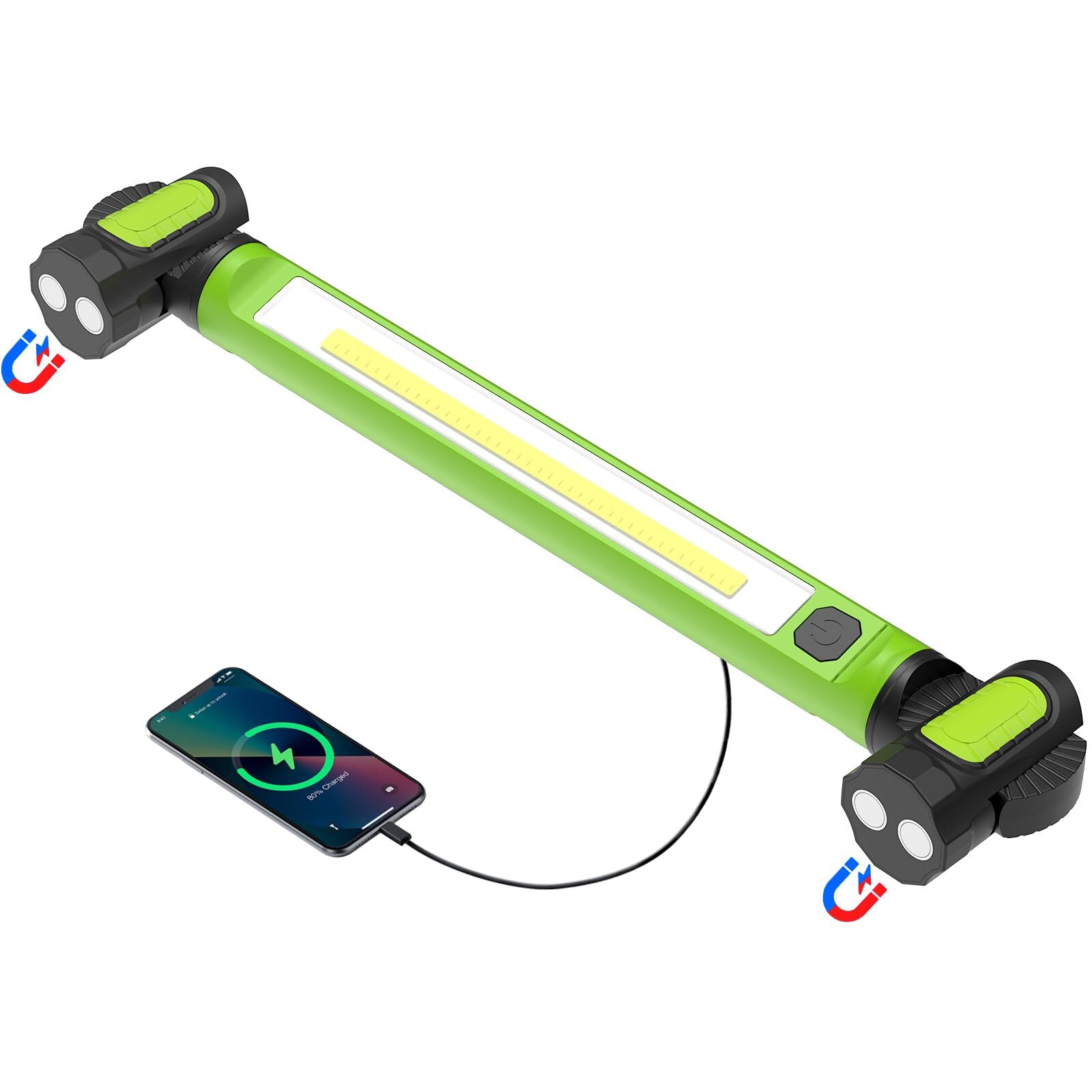 Rechargeable Magnetic Mechanic Work Light with 3000LM Brightness and Hooks