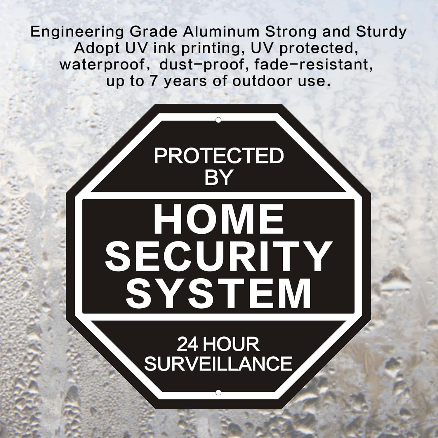 Weatherproof 10'' x 10'' Reflective Security Sign - 2-Pack for Yard Protection