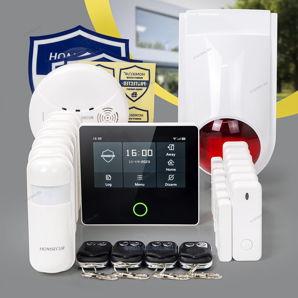 HOMSECUR Wireless WIFI 4G GSM SMS Autodial LCD Home House 4.3" Alarm System