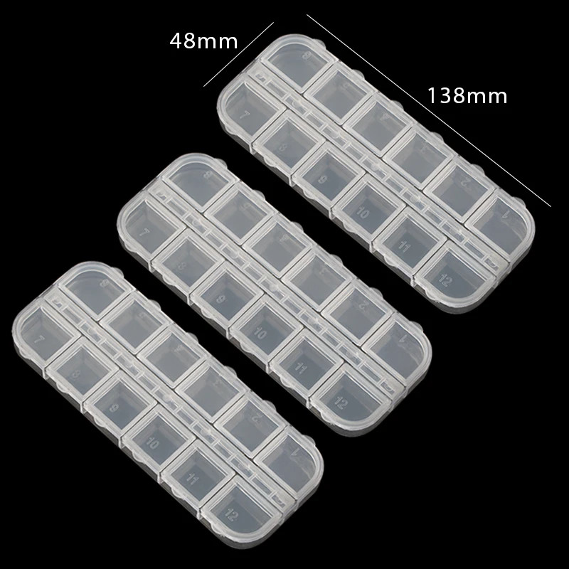 Jewelry Storage Adjustable Plastic Compartment Storage Box Jewelry Container New