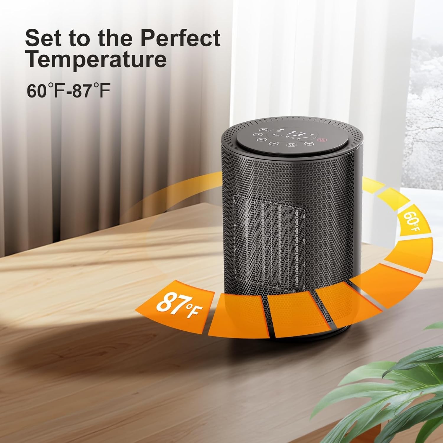 Space Heater Portable Heater Electric Ceramic Fan Small Heaters Handle Indoor