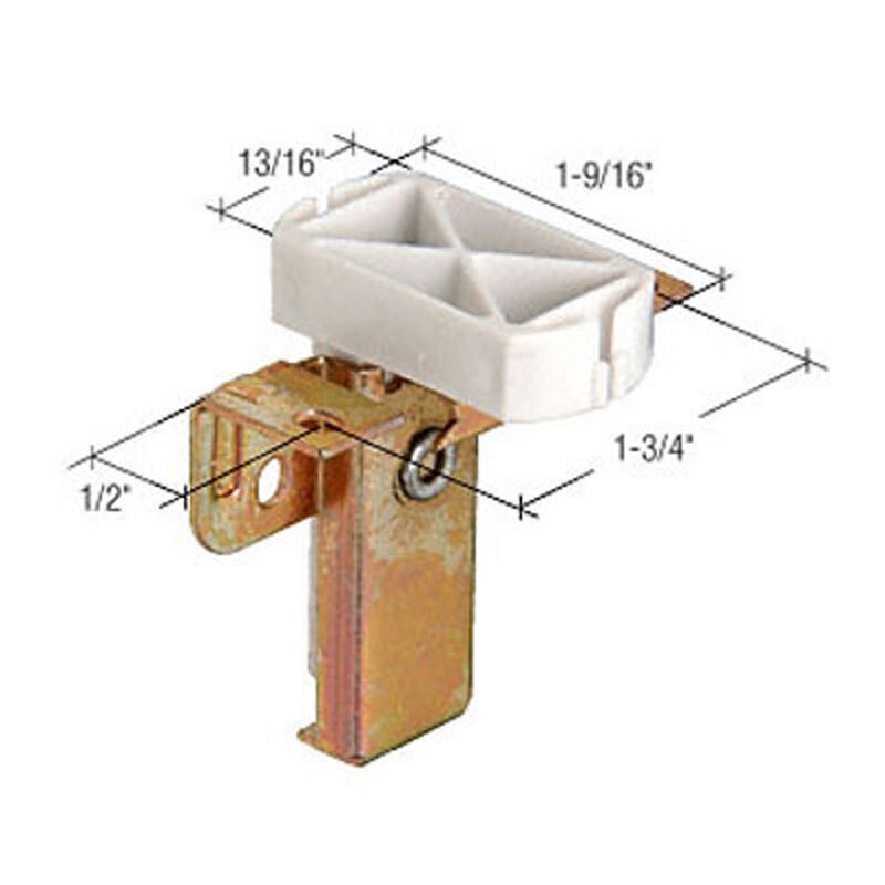 Prime-Line N 7072 Mirrored Door Top Guide Plastic Guide Adjustable 2 Pack